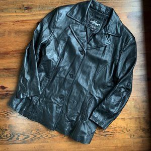 Wilsons Maxima Leather Jacket Black Coat Black